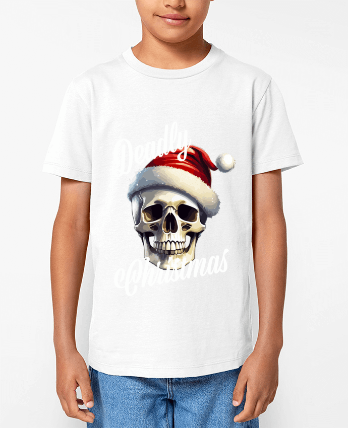 T-shirt Enfant Skull Noël. Deadly Christmas Par Featheart