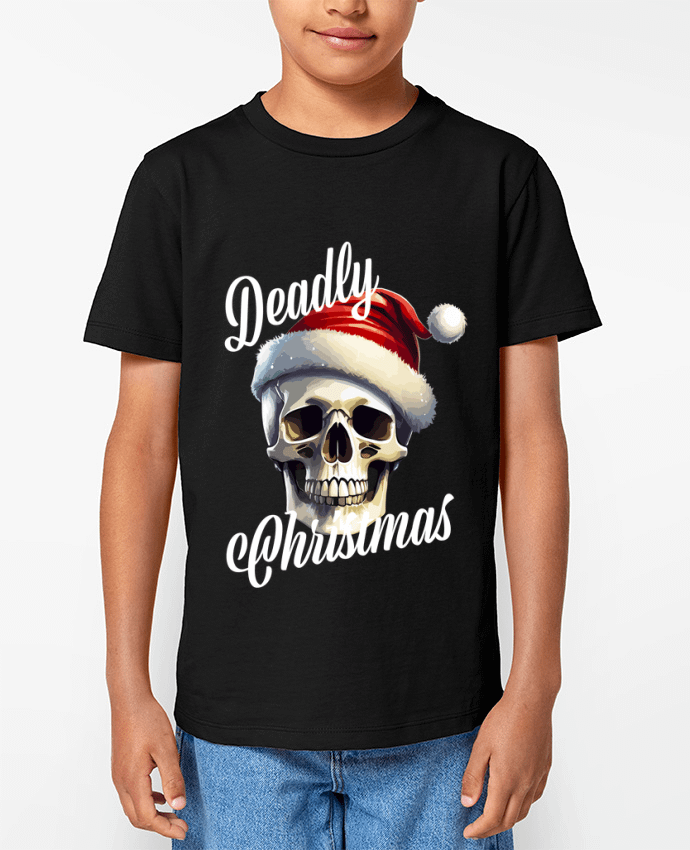 T-shirt Enfant Skull Noël. Deadly Christmas Par Featheart