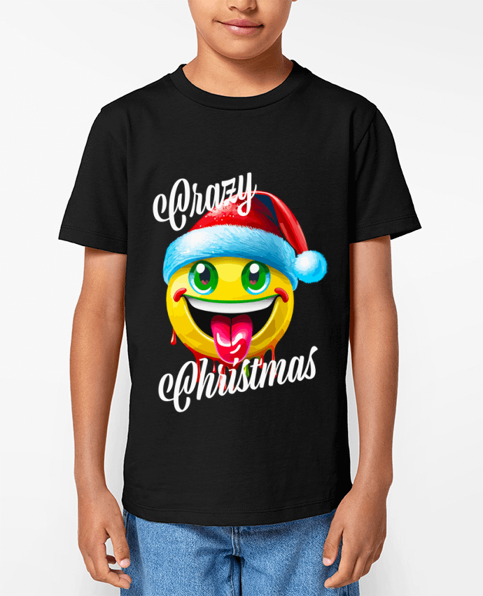 T-shirt Enfant Emoji Noël tire la langue. Crazy Christmas Par Featheart