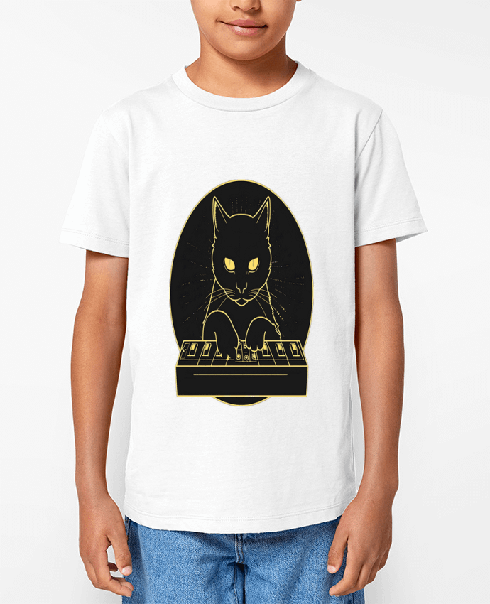 T-shirt Enfant BLACK SYNTH CAT 2 Par PhilK