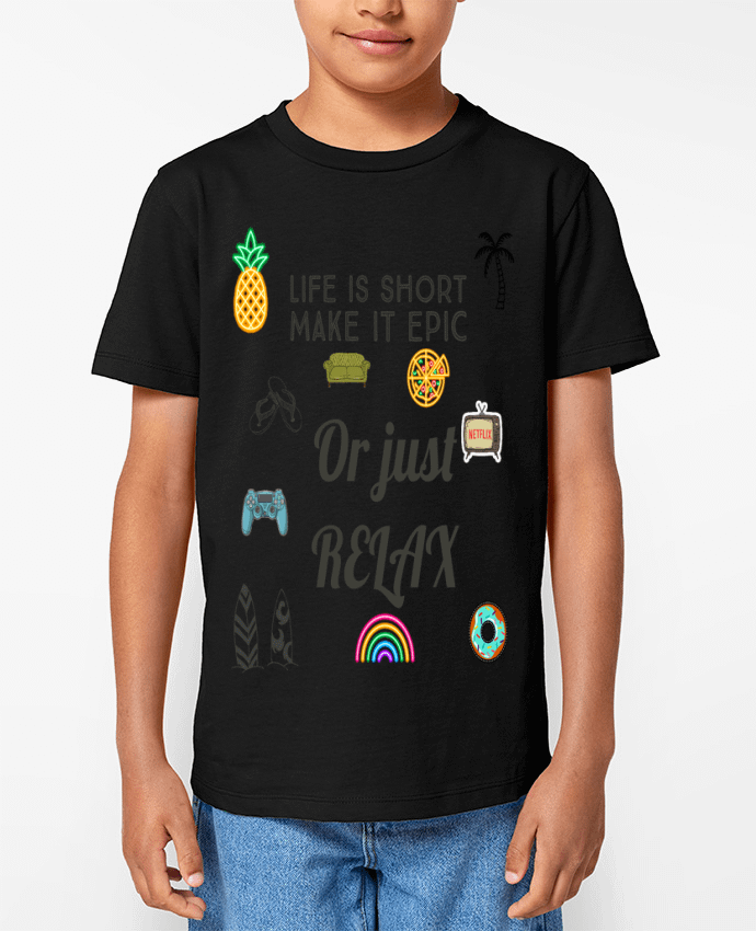 T-shirt Enfant Life is Short Par Eslava