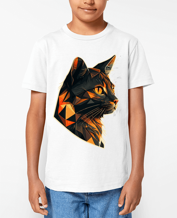 T-shirt Enfant Illustration de Chat stylisé Par KronoArt