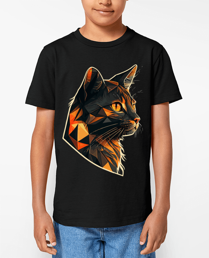 T-shirt Enfant Illustration de Chat stylisé Par KronoArt