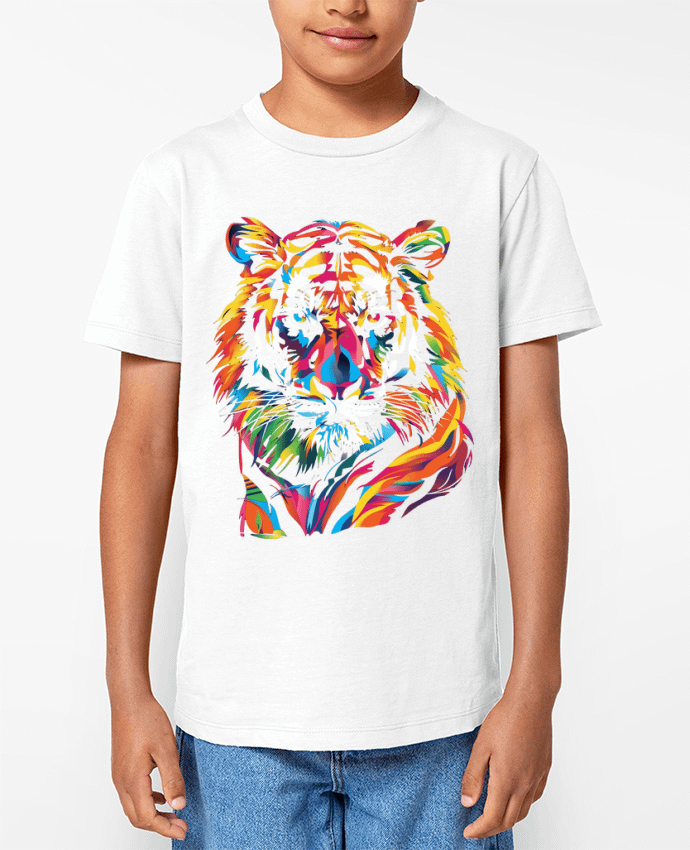 T-shirt Enfant Illustration de Tigre stylisé Par KronoArt