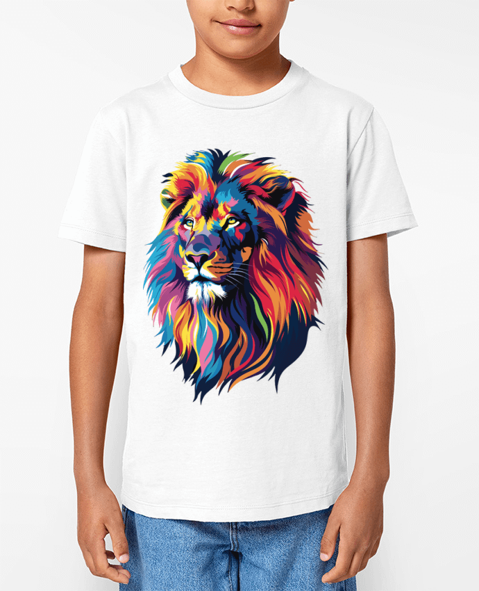T-shirt Enfant Illustration de Lion stylisé Par KronoArt