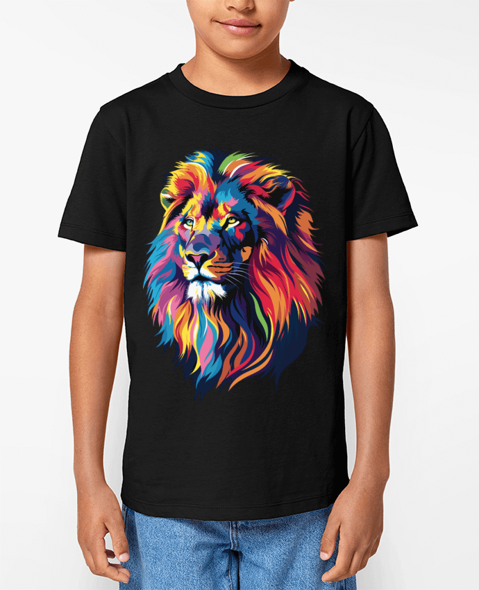 T-shirt Enfant Illustration de Lion stylisé Par KronoArt