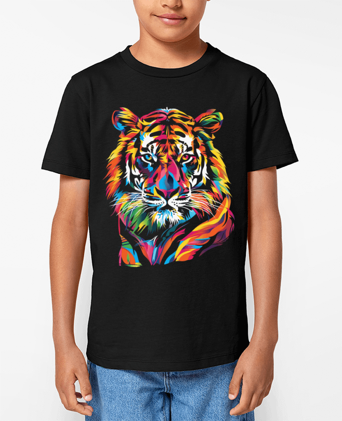 T-shirt Enfant Illustration de Tigre stylisé Par KronoArt