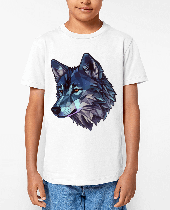 T-shirt Enfant Loup stylisé, géométrique Par KronoArt