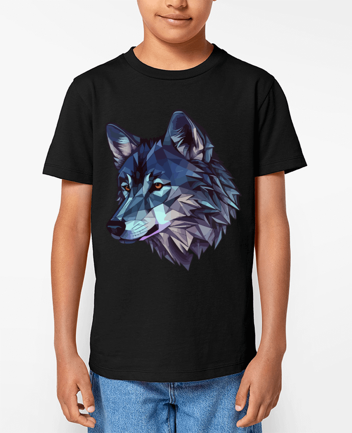 T-shirt Enfant Loup stylisé, géométrique Par KronoArt