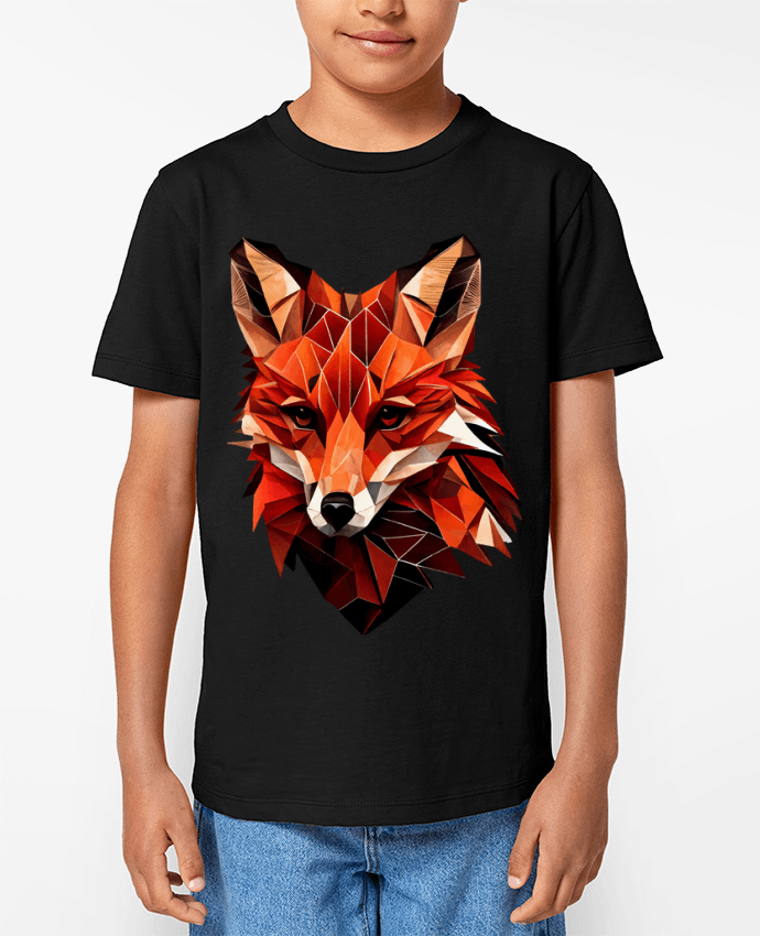 T-shirt Enfant Renard stylisé, Géométrique Par KronoArt