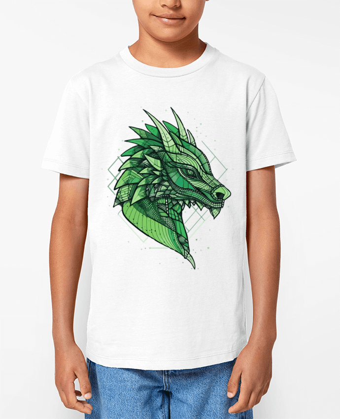T-shirt Enfant Dragon stylisé, géométrique Par KronoArt
