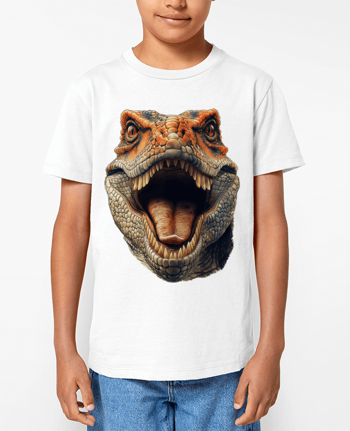 T-shirt Enfant Tête de dinosaure Par KronoArt