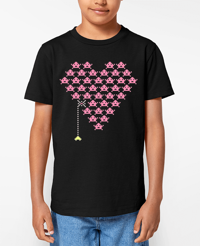 T-shirt Enfant Pixel Cœur Par KronoArt