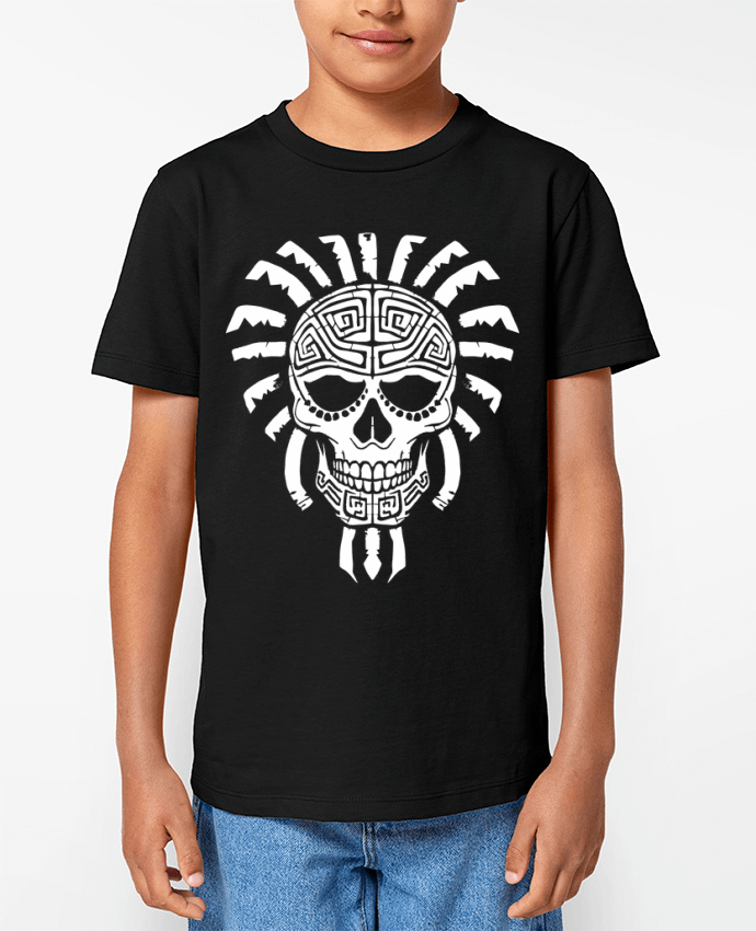 T-shirt Enfant Tête de mort maya Par KronoArt