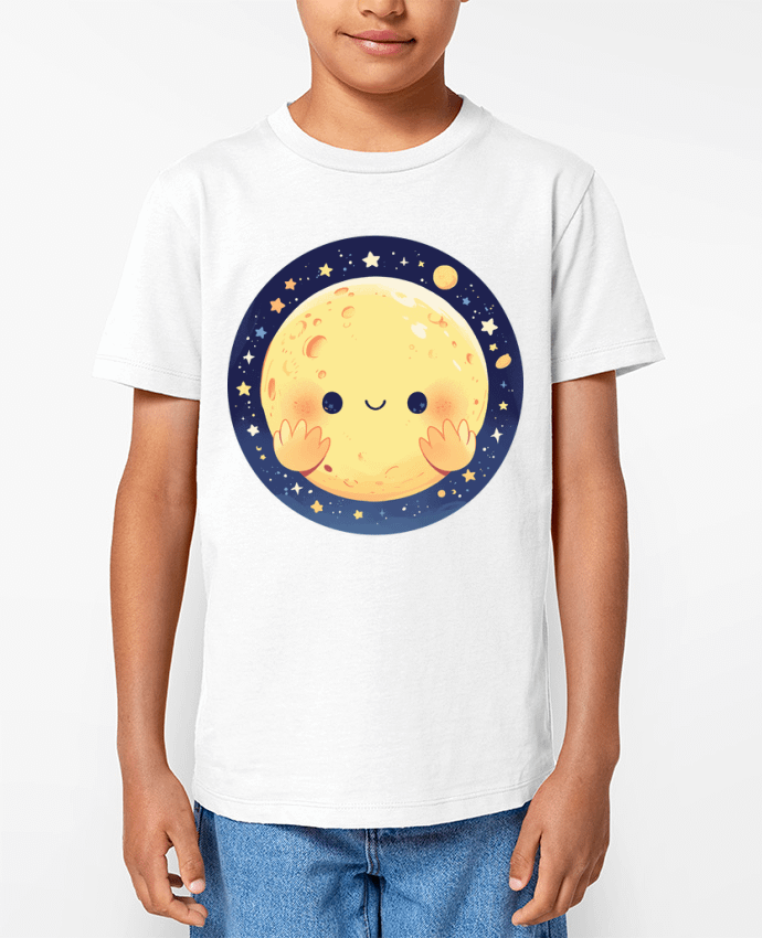 T-shirt Enfant La Lune qui sourit Par KronoArt