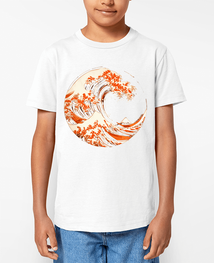 T-shirt Enfant Vague d'Hokusai Stylisé Par KronoArt