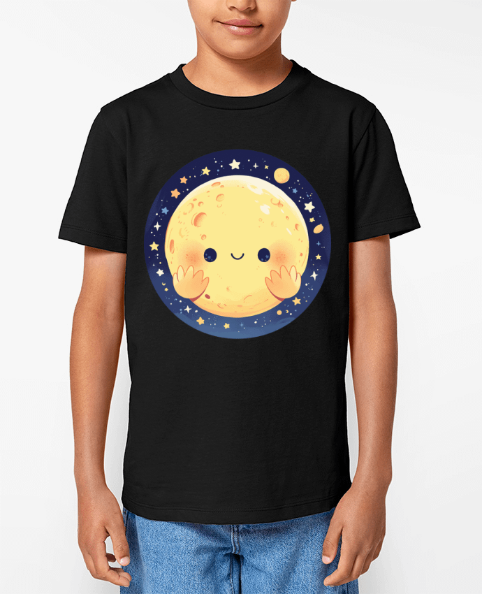 T-shirt Enfant La Lune qui sourit Par KronoArt