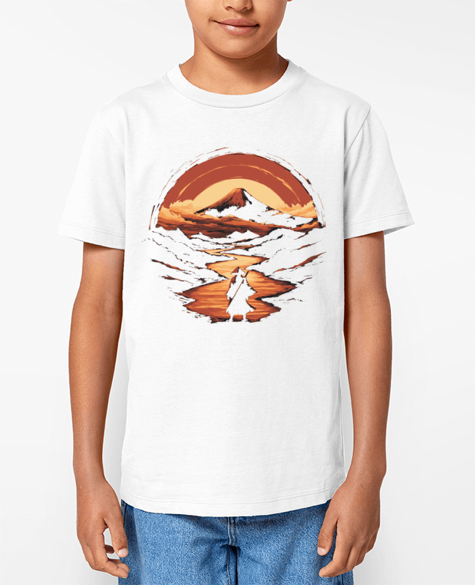 T-shirt Enfant Samouraï et Mont Fuji Par KronoArt