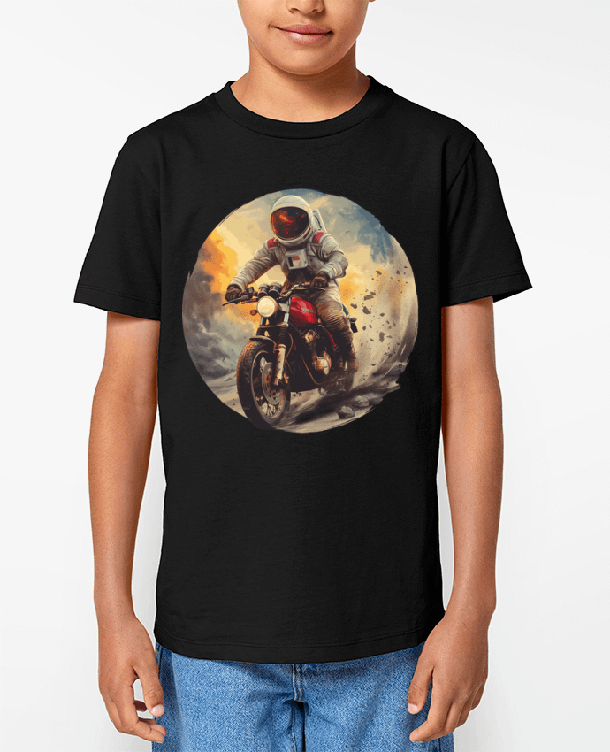 T-shirt Enfant Un astronaute sur une moto Par KronoArt