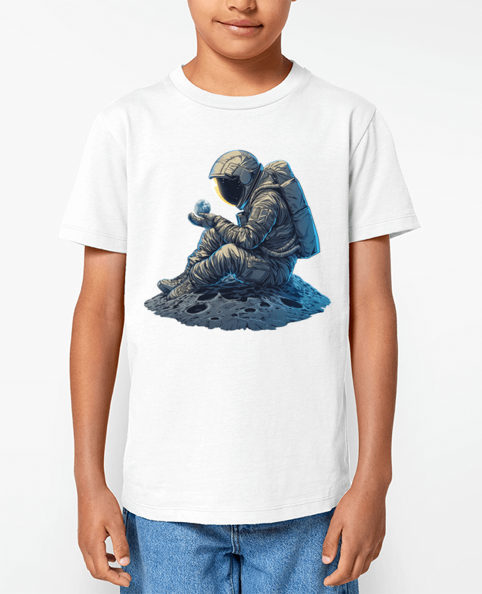 T-shirt Enfant Un astronaute observe la Terre Par KronoArt