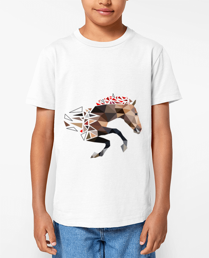 T-shirt Enfant Cheval triangle géométrique design Par MozKat Studio