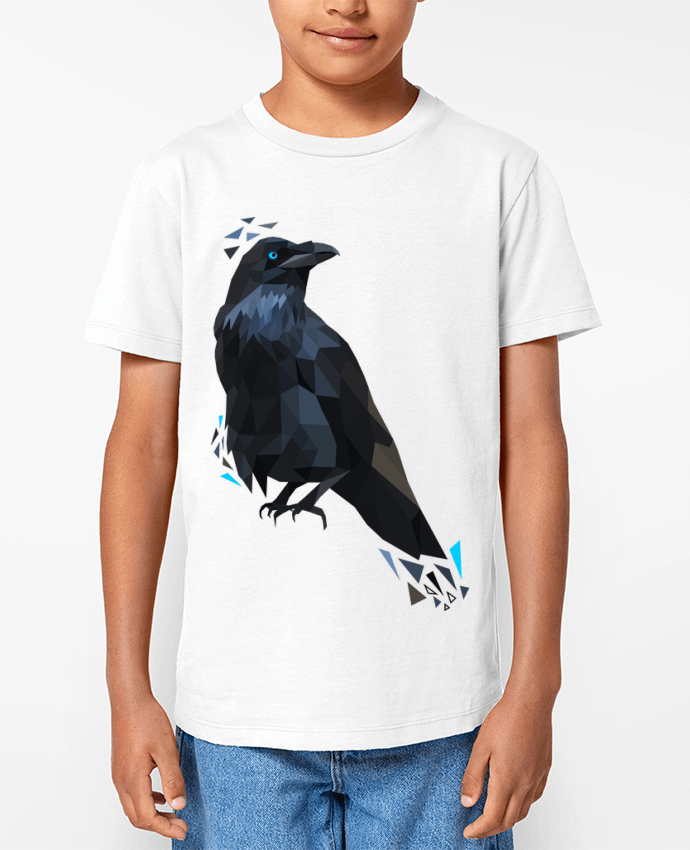 T-shirt Enfant Corbeau motif géométrique Par MozKat Studio