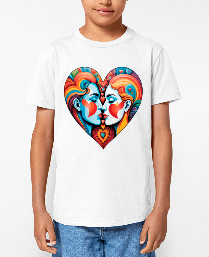 T-shirt Enfant MULTICOLOR HEART Par 33designerarte
