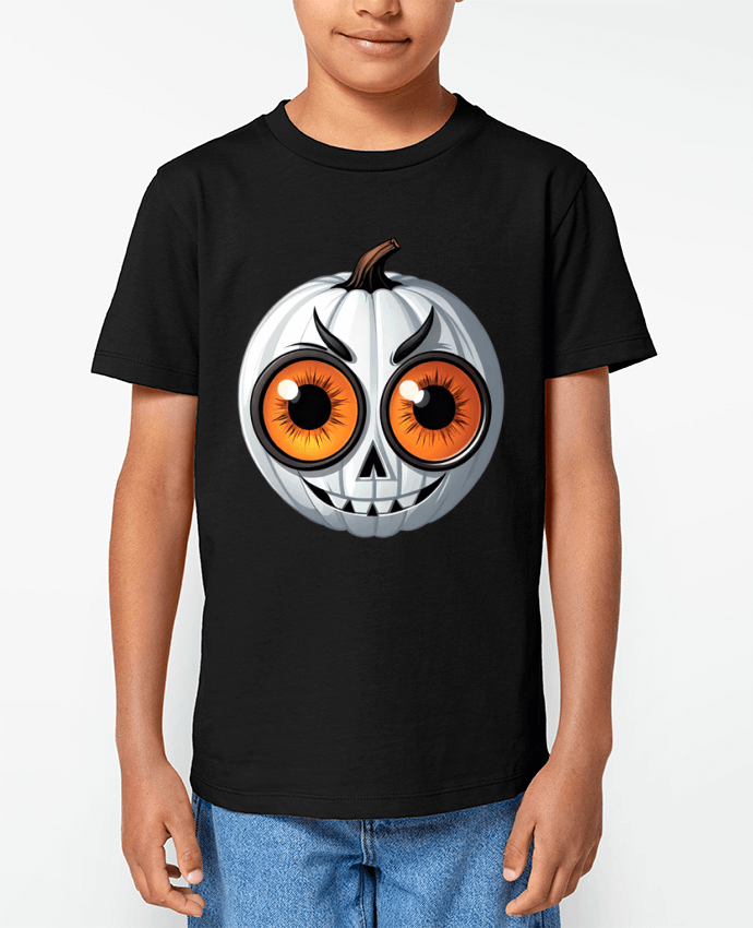 T-shirt Enfant WHITE PUMPKIN WITH EYES Par 33designerarte