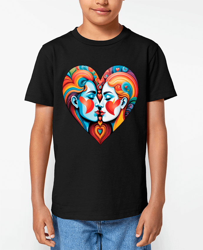 T-shirt Enfant MULTICOLOR HEART Par 33designerarte