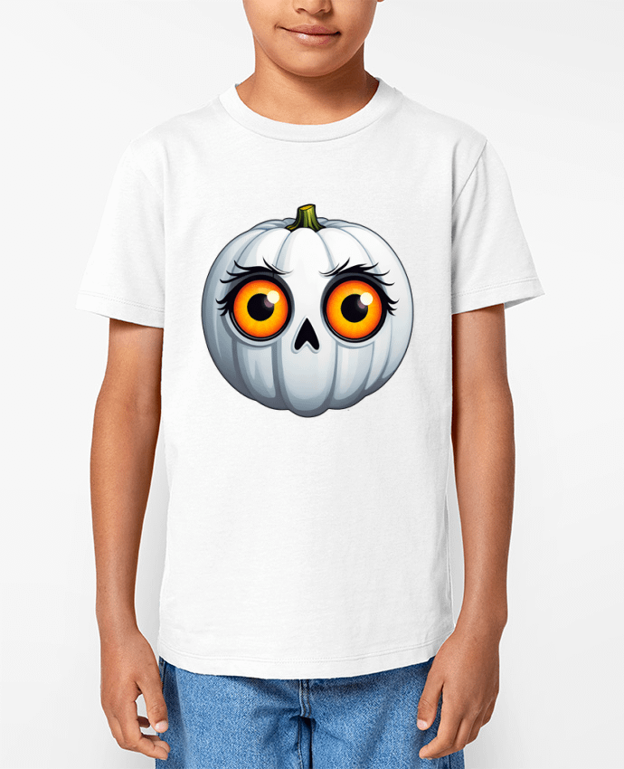 T-shirt Enfant WHITE PUMPKIN WITH EYES Par 33designerarte