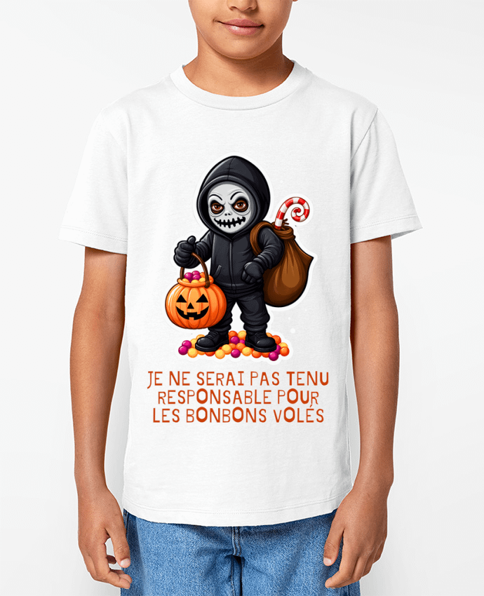 T-shirt Enfant Je Ne Serai Pas Tenu Responsable Pour Les Bonbons Volés Par Phocea Editions