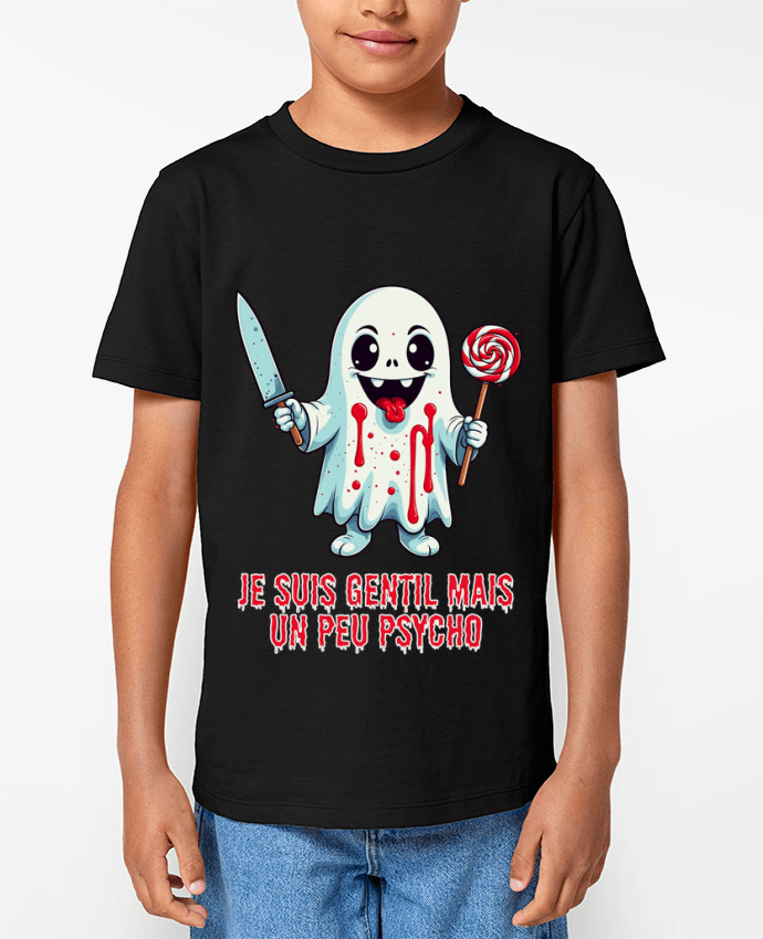 T-shirt Enfant Je suis gentil mais un peu psycho Par Phocea Editions