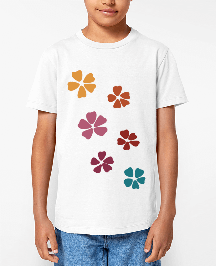 T-shirt Enfant Fleurs fond transparent Par Clemence_Bellay