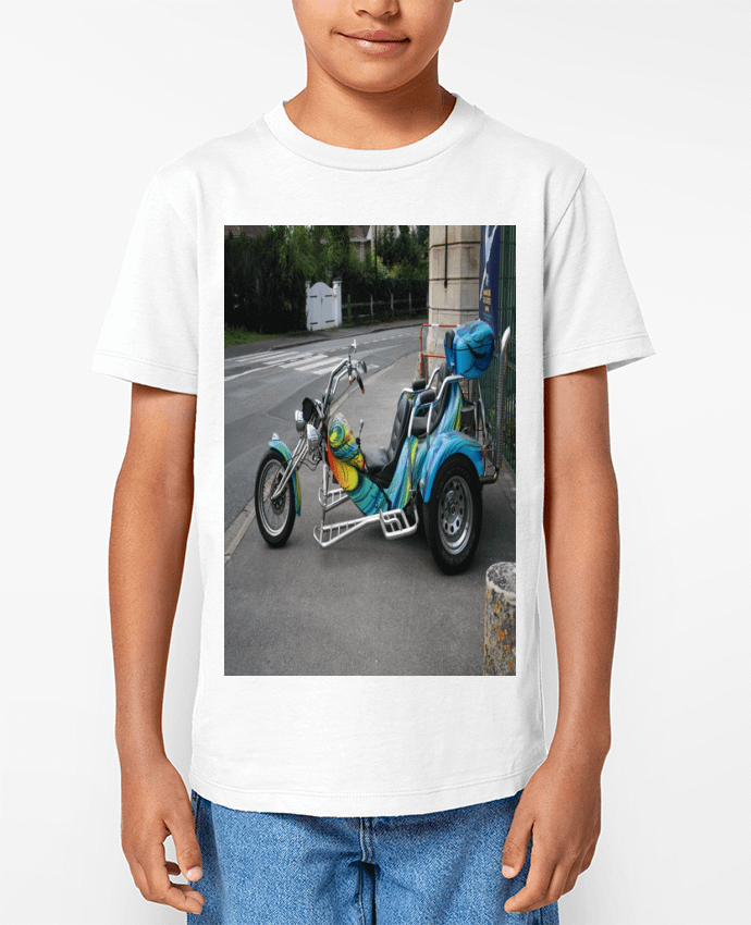 T-shirt Enfant Photo de Moto Par White Tiger 60