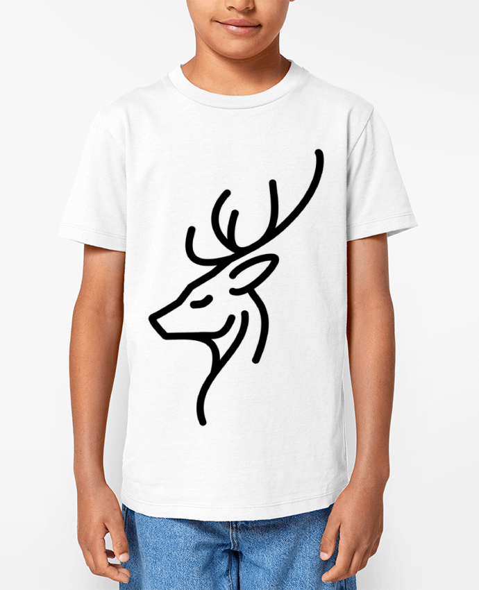 T-shirt Enfant Design Renne sublime, élégance minimaliste Par Bobraïs