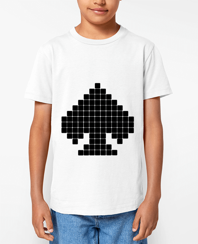 T-shirt Enfant Rigged Poker - Pixel Art - Piques Par Rigged Poker Shop
