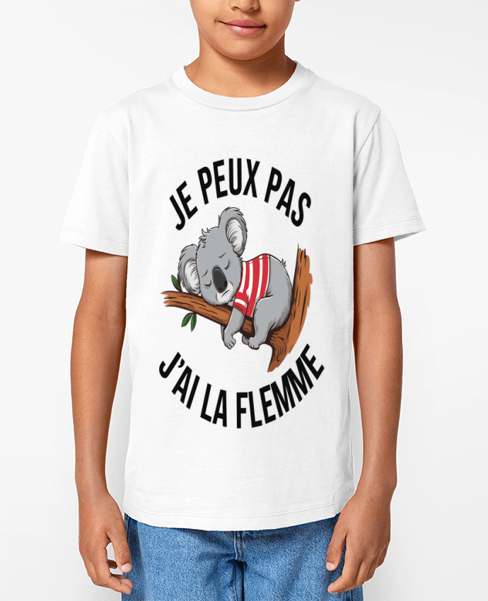 T-shirt Enfant je peux pas j'ai la flemme Par bwilfy