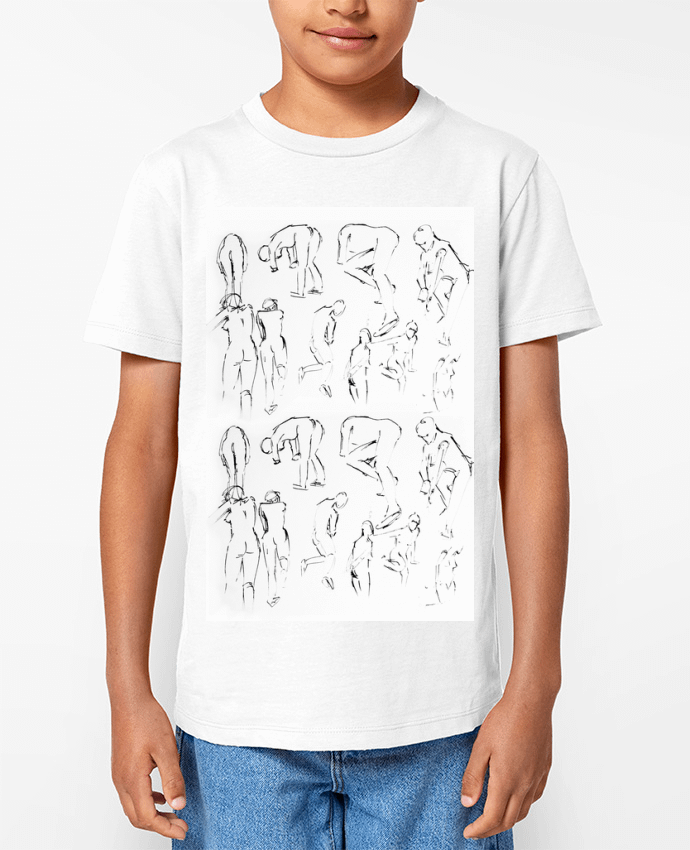T-shirt Enfant Dessins rapides de silhouettes au pinceau Par Simple Art
