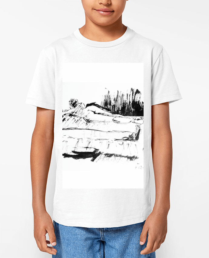 T-shirt Enfant Dessin à la plume en noir et blanc Par Simple Art