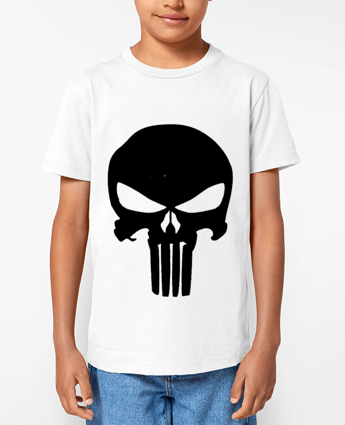 T-shirt Enfant Punisher blanc Par Almo The Best