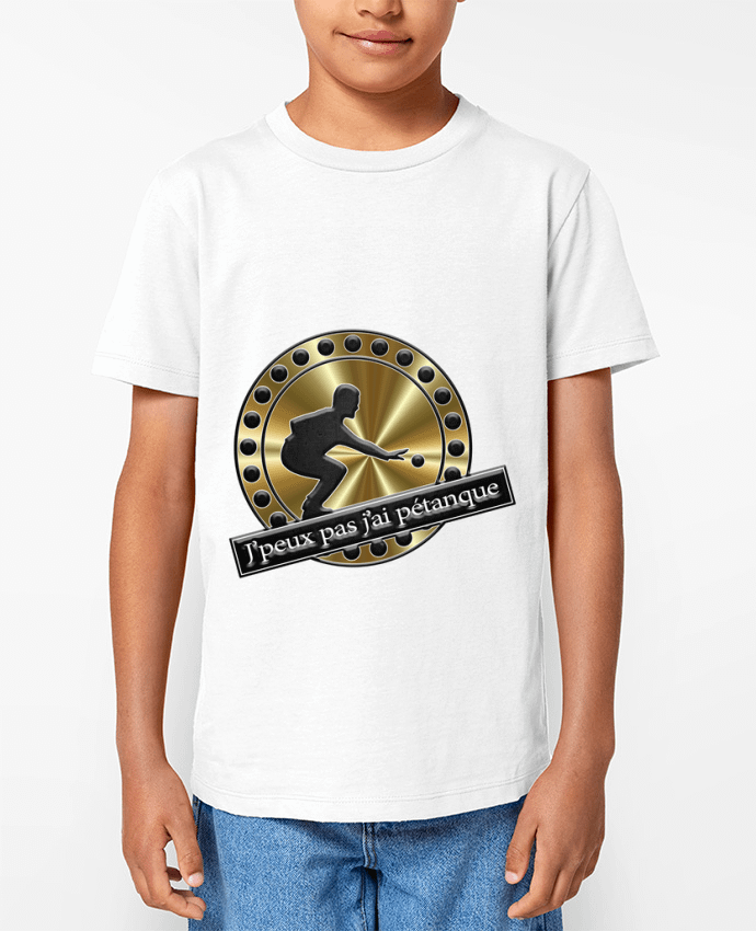 T-shirt Enfant j'peux pas j'ai pétanque Par logo graph