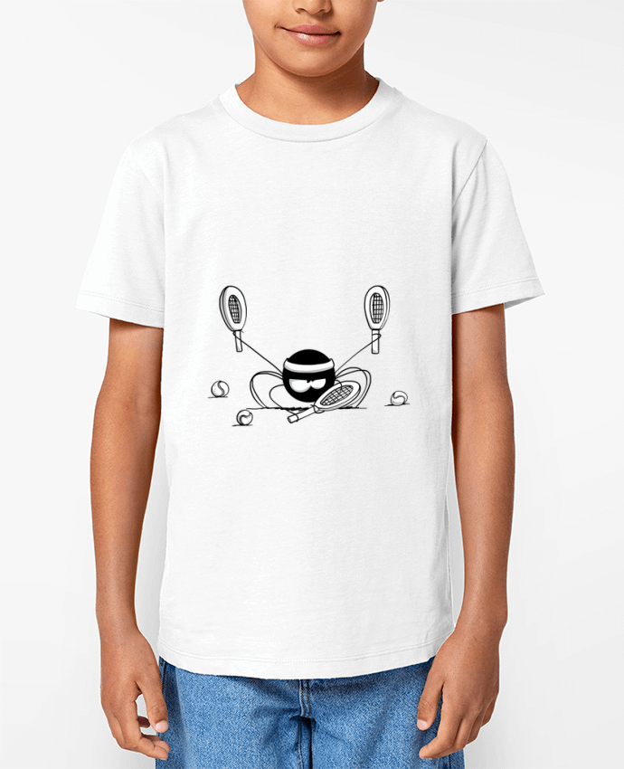 T-shirt écoresponsable enfant Beth l'araignée - Le tennis Par TOMI AX