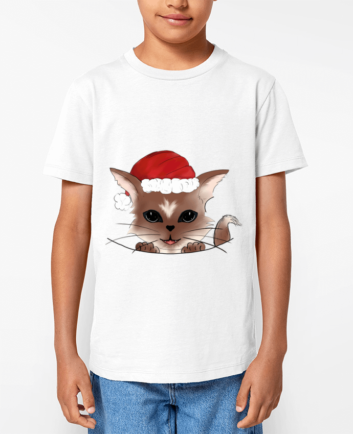 T-shirt Enfant Chat marron avec  bonnet Par ZeroXIII