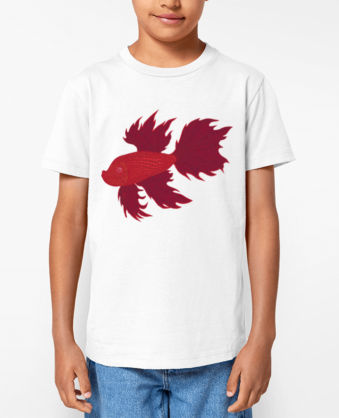 T-shirt Enfant BETTA ROJO Par Santiaguen