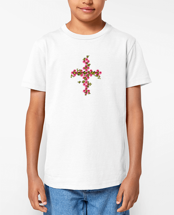 T-shirt Enfant Croix roses et lierre Par Les Caprices de Filles
