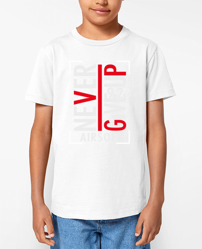 T-shirt Enfant Never Give Up Airsoft Par XproDZ
