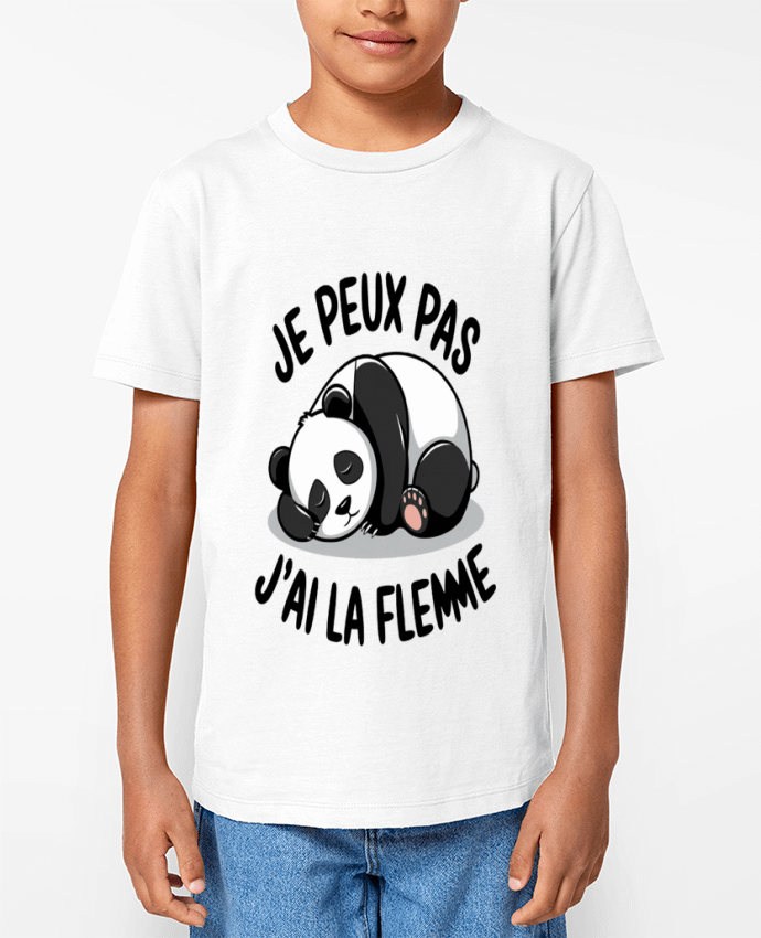 T-shirt Enfant je peux pas j'ai la flemme Par bwilfy
