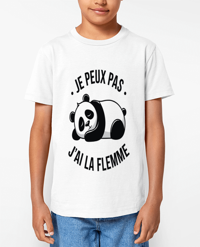 T-shirt Enfant je peux pas j'ai la flemme Par bwilfy