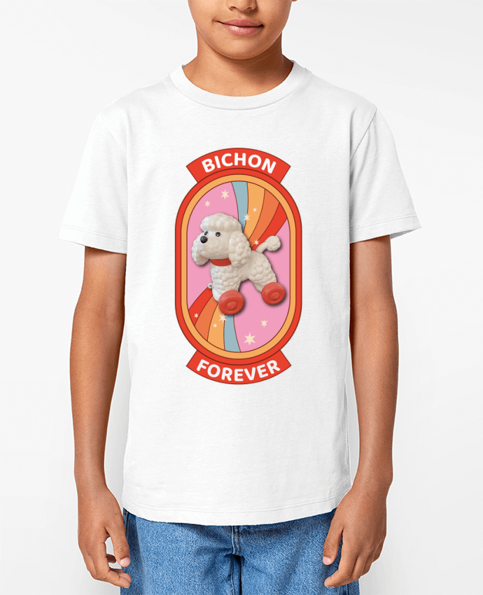 T-shirt Enfant Bichon forever Arc-en-ciel Par Unik&moi