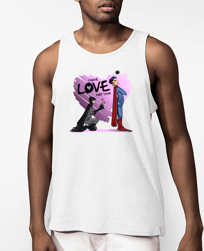 Débardeur Homme MAKE LOVE NOT WAR (BATMAN VS SUPERMAN) Par teeshirt-design.com